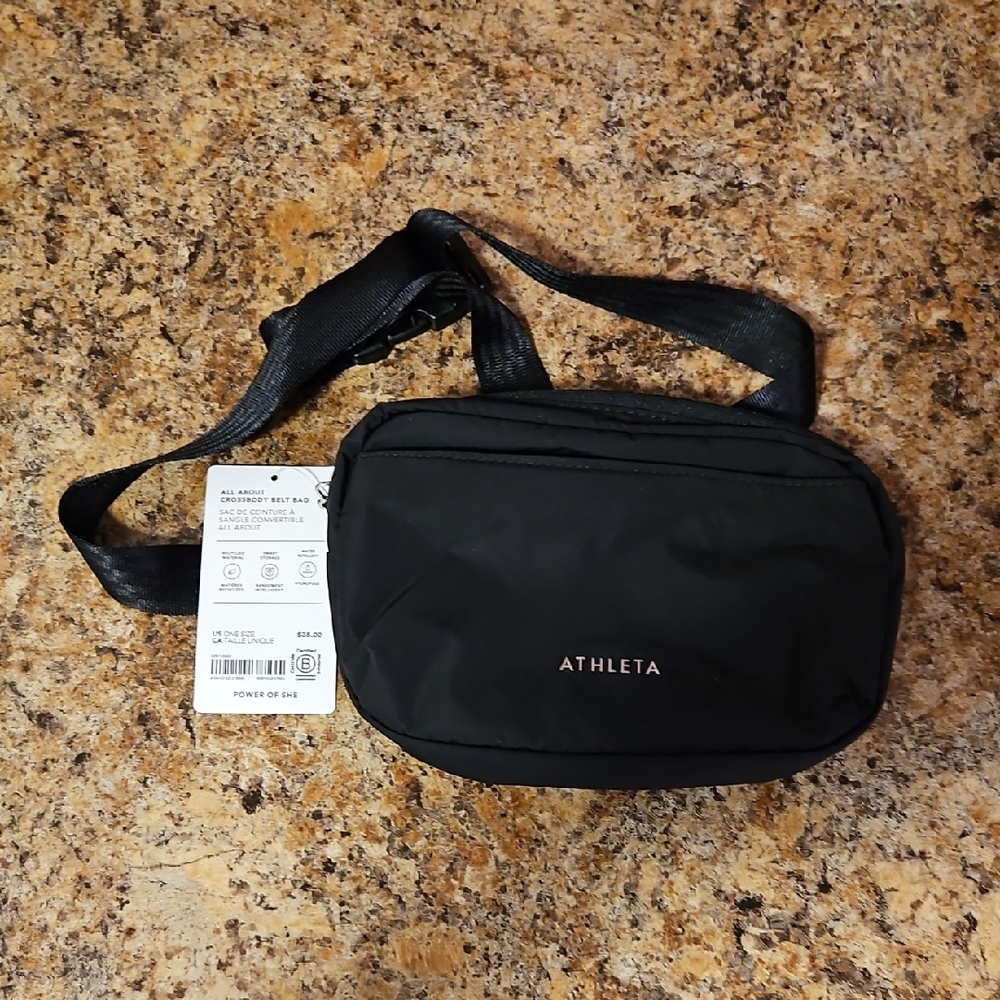 Athleta Black Compact Crossbody Bag